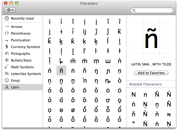accented letters in word for mac 2011